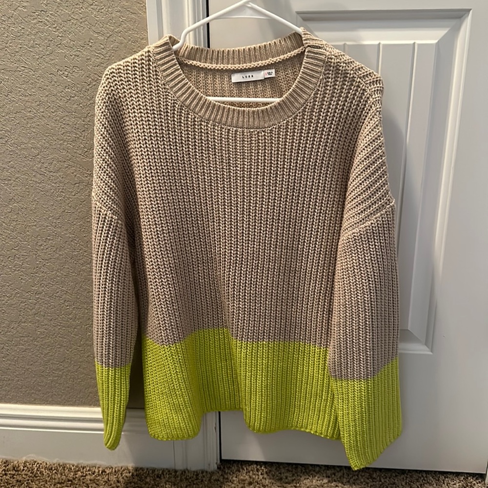 Lush Small color block sweater- worn once